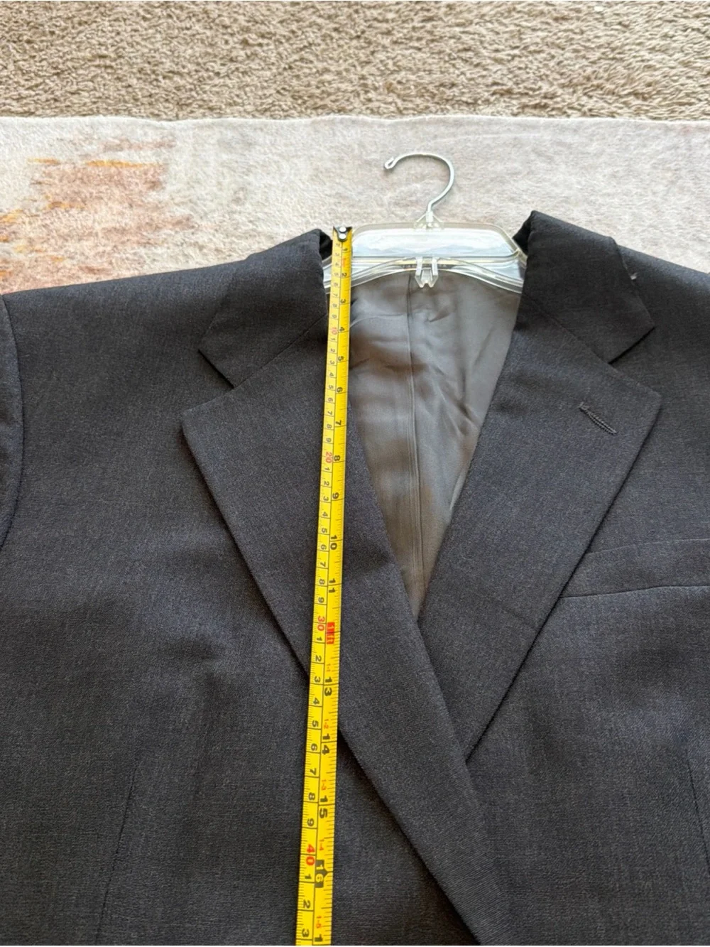 Vintage Stafford Mens Blazer 43R GRAYISH black Coat Jacket.